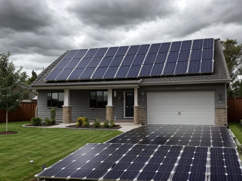 Home battery backup system running during a Houston hurricane power outage for real energy independence
