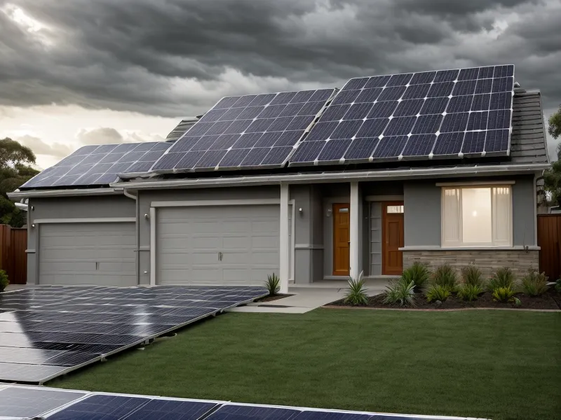 Portable power station keeping essential home backup power running during suburban emergency preparedness