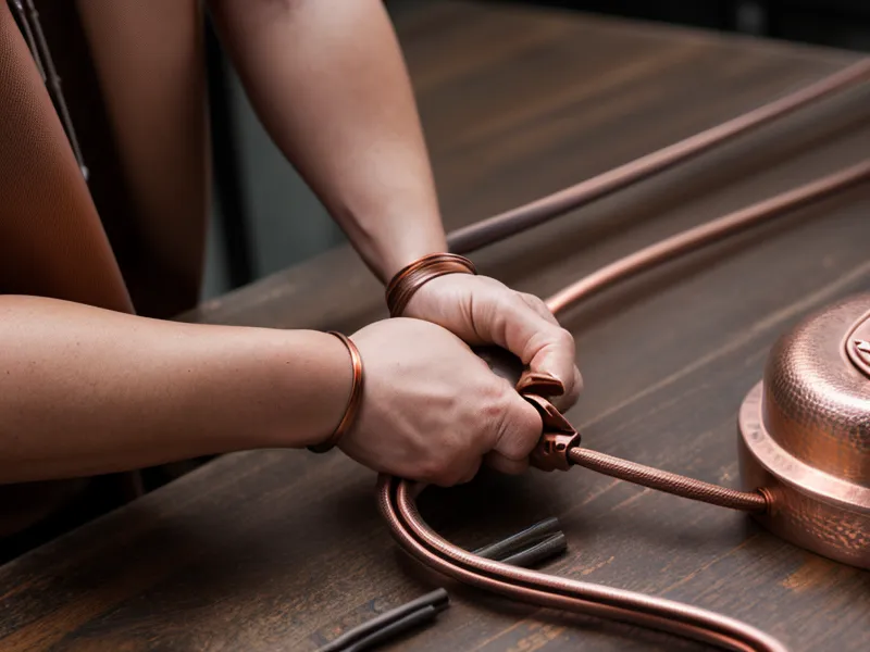 Hands assembling a DIY backup power system in a home garage.