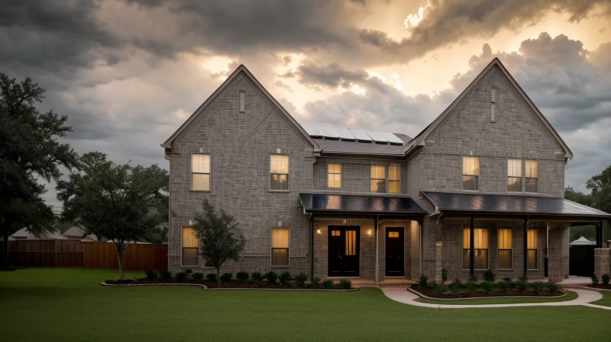 Houston family comparing a gas generator against a hybrid battery backup strategy for hurricane preparedness