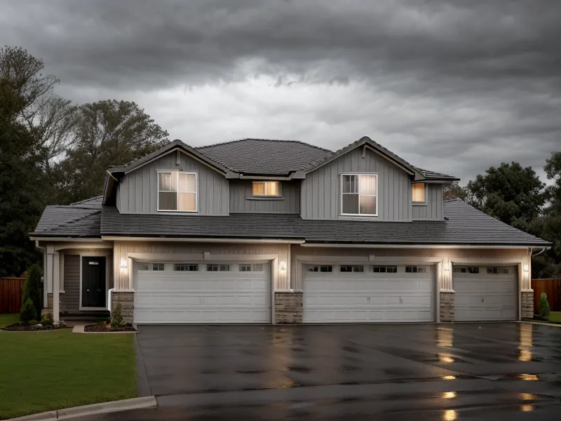 Home energy storage battery bank prepared for hurricane season and emergency backup power