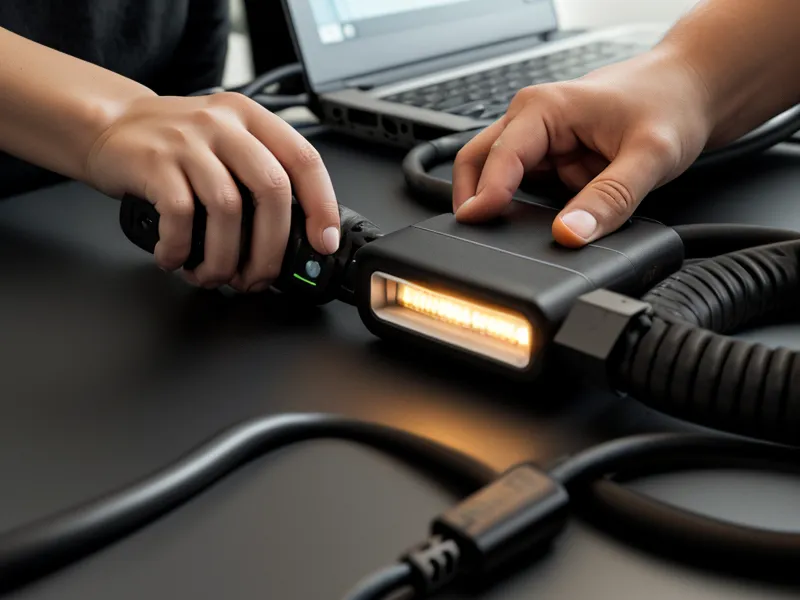 Plugging a cable into a portable power station as part of a tiered home energy backup setup