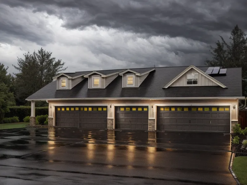 Home energy backup and hurricane preparedness — a DIY power system staged in a Houston garage before storm season